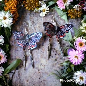Beautiful MOTH/BUTTERFLY earrings custom made.